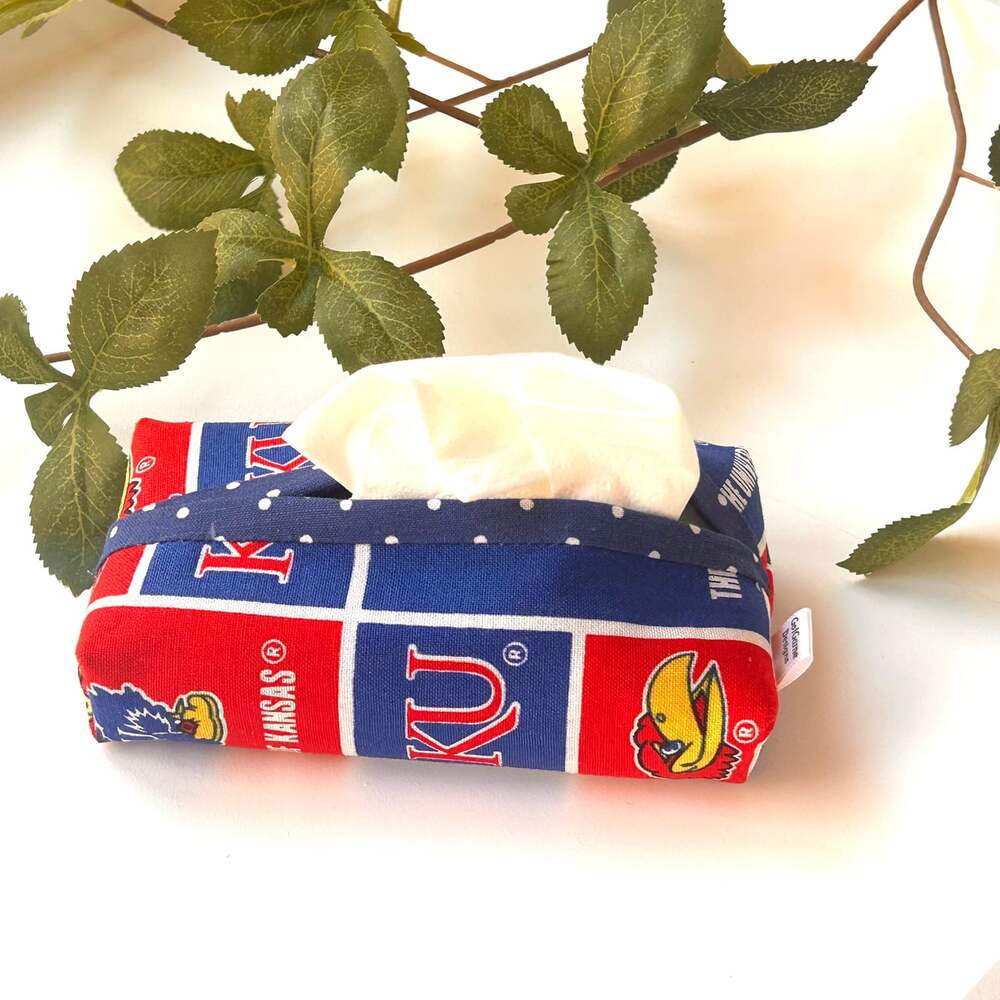 Kansas Jayhawks Travel Tissue Holder